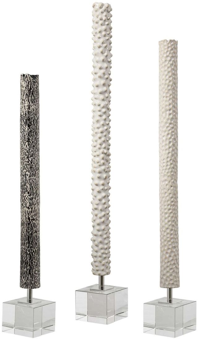 Uttermost® Makira 3-Piece White Decorative Object Set-0