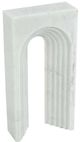 A & B Home White Decorative Marble Roman Arch Sculpture-1