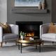 Crestview Collection Hudson Gold Cocktail Table with Black Base-1