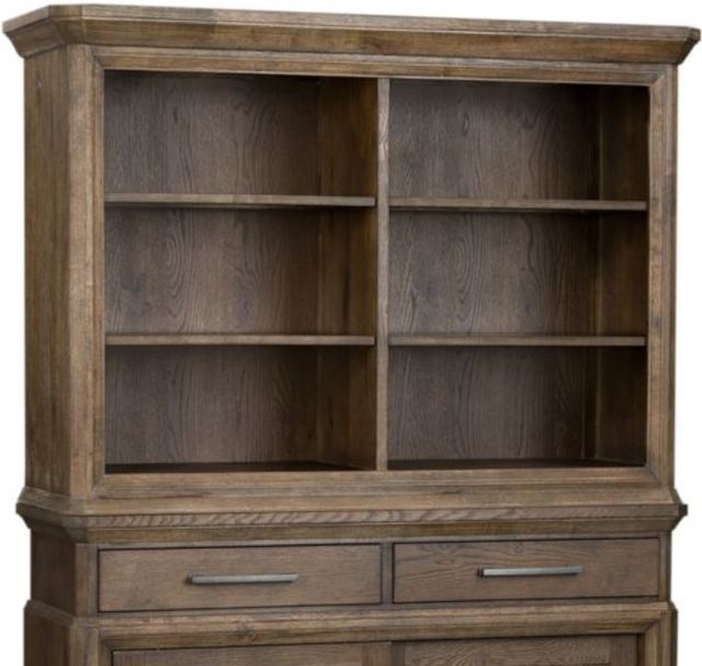 Liberty Furniture Artisan Prairie Aged Oak Sliding Door Hutch-0