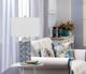Cal® Lighting & Accessories Cambiago 2-Piece Blue/Shell Ceramic Table Lamp Set-1