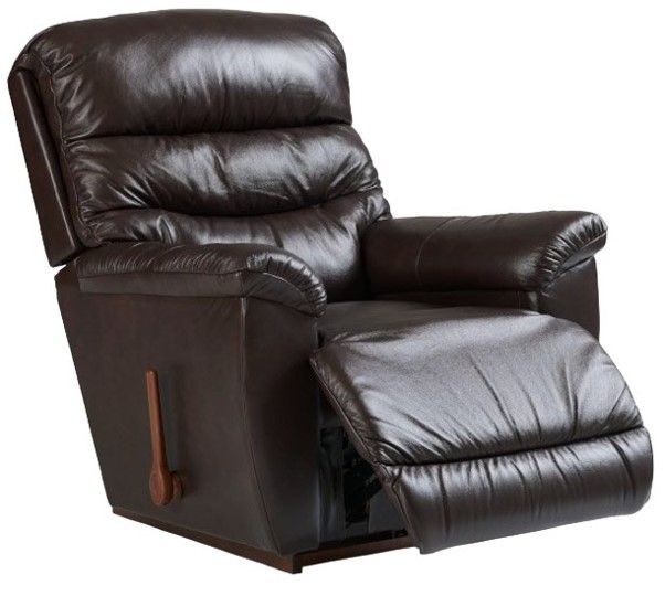 La-Z-Boy® Joshua Chestnut Leather Manual Rocking Recliner-2