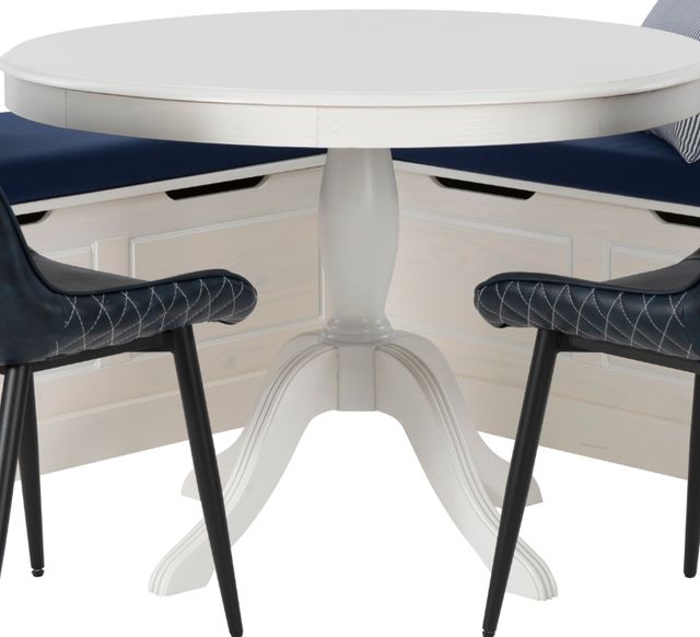 Linon Norah August 5-Piece Black/White Nook Dining Set with Cushion Set-2