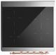 Ilve® Majestic III 30" Graphite Matte Pro Style Induction Range with Solid Door and Copper Trim-4