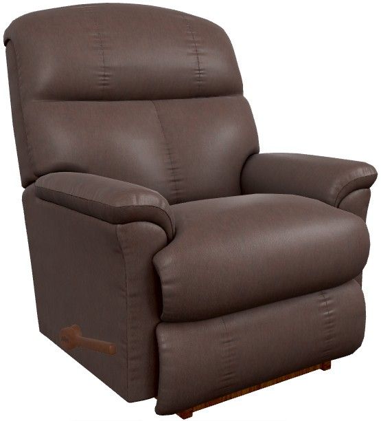 La-Z-Boy® Reed Walnut Leather Manual Rocking Recliner-0