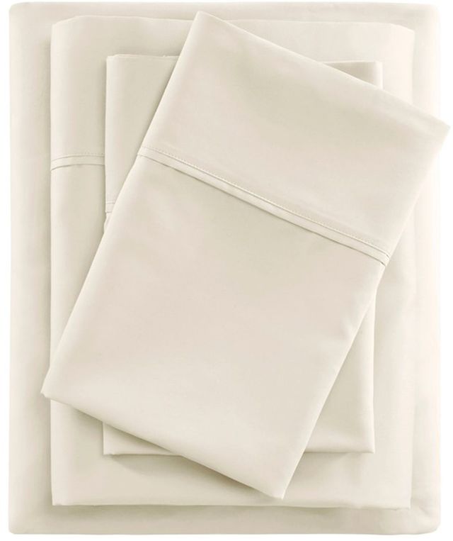 Olliix by Beautyrest Ivory Full 600 Thread Count Cooling Cotton Rich Sheet Set-0
