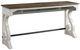Intercon Drake French Oak 76" Sofa Bar Table with Rustic Gray Base-0