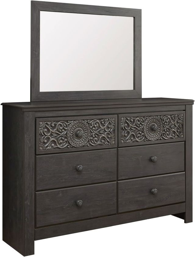 Signature Design by Ashley® Paxberry 6-Piece Black Queen Panel Bed Set-2