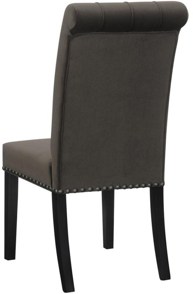 Coaster® Alana 2-Piece Brown Upholstered Tufted Side Chairs-3