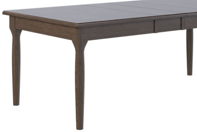 Country View Woodworking Customizable Franklin 54" Sap Cherry Top Dining Table with 2-Leaves and Brown Maple Legs-1