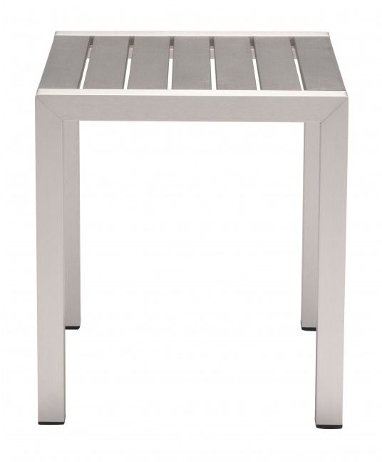 Zuo® Modern Cosmopolitan Brushed Aluminum Side Table-1