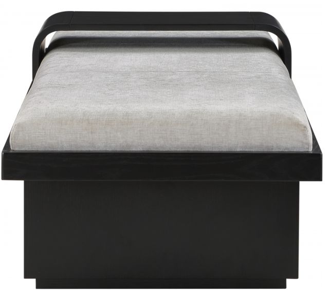 Meridian Furniture Arlington Gray/Black Bench-2