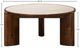 LH Home Remix Round Brown Coffee Table with Travertine Top-2