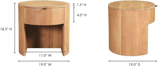 Moe's Home Collection Theo Natural 1-Drawer Nightstand-3