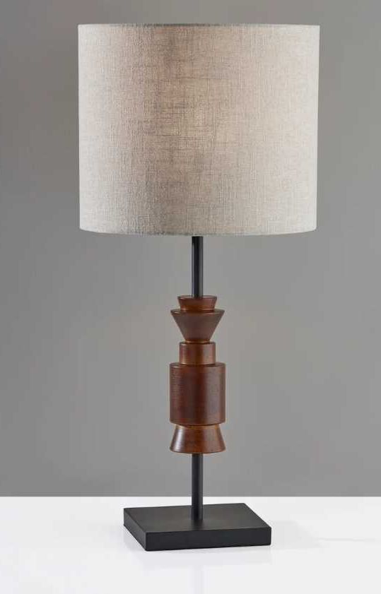 Adesso® Elton Black/Walnut Table Lamp-3