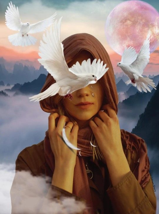 Classy Art When Doves Cry by Yvonne Coleman Burney Wall Art