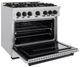 ZLINE Classic Series Autograph Edition 36" Stainless Steel Pro Style Gas Range with Matte Black Accents-2