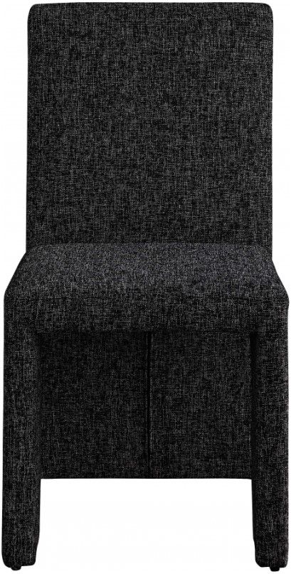 Meridian Furniture Benson Black Linen Textured Dining Chair-1