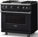 Viking® 5 Series 36" Onyx Pro Style Gas (LP) Range with Polished Chrome Trim-2