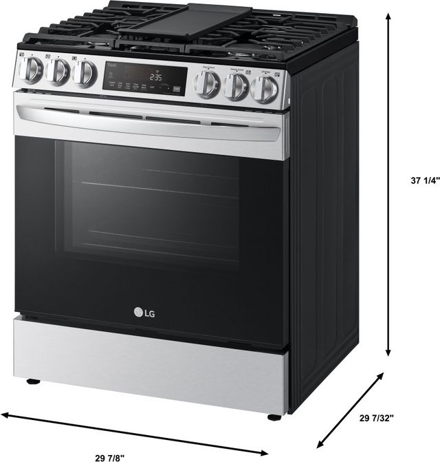 LG 30" PrintProof™ Stainless Steel Slide In Gas Range-14