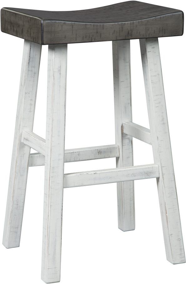 Signature Design by Ashley® Glosco Brown Gray/Antique White Pub Height Bar Stool-0