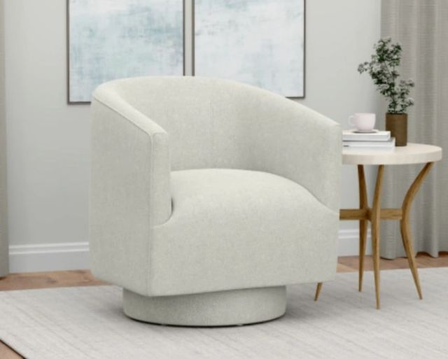 Emerald Home Brylee White Swivel Chair-1
