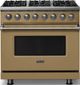 Viking® 5 Series 36" Golden Hour Pro Style Dual Fuel (NG) Range with Polished Chrome Trim-0