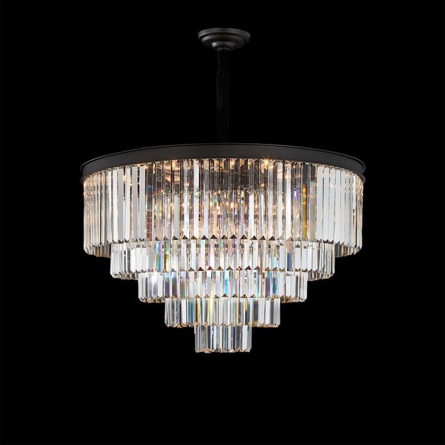 Michael Amini® Allure Black 21-Light Round LED Chandelier-1