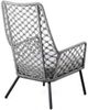 Armen Living Marco Gray Fabric/Rope/Steel Outdoor Lounge Chair-3
