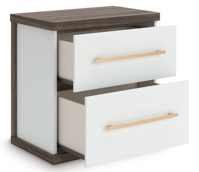 Signature Design by Ashley® Kendanport Brown/White 2-Drawer Nightstand-2