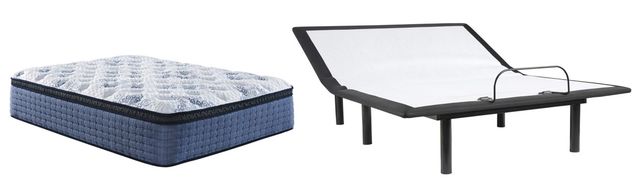 Sierra Sleep® by Ashley® Mt Dana 2-Piece Hybrid Euro Top and Adjustable Base King Queen Mattress Set-0
