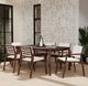 Flexsteel® Nova 7-Piece Brown/Natural Acacia Wood/Canvas Outdoor Dining Table Set-3