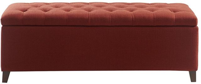 Olliix by Madison Park Rust Red Shandra Tufted Top Storage Bench-0