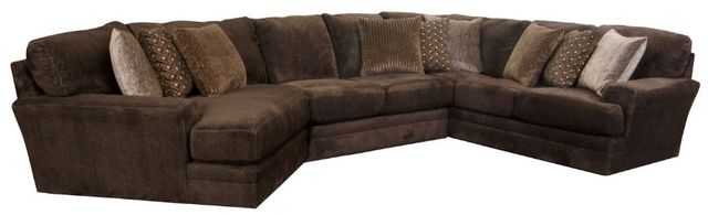 Jackson Furniture Mammoth 3-Piece Chocolate U-Shape Sectional-0