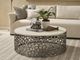 Universal Explore Home™ Oasis White Coral Cocktail Table with Silver Base-1