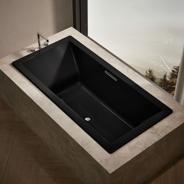 KOHLER® Underscore® Black 72" X 36" Drop-In/ Undermount Heated Bubblemassage™ Air Bath-1