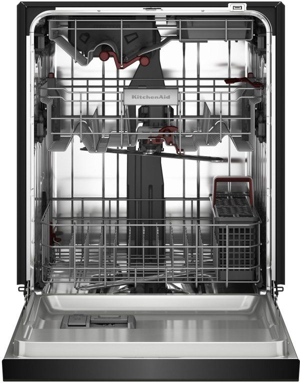 KitchenAid® 24" Black Ore 360° Max Jets™ Third Rack Front Control Built-In Dishwasher with ProDry™ System-2
