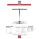 Korson Furniture Fifi Glass Top Bistro Table with Polished Stainless Steel Base-1