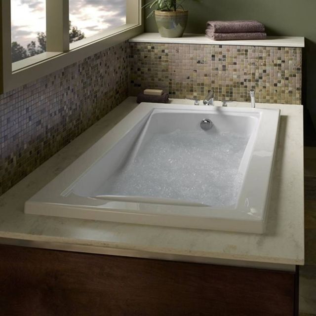 American Standard Green Tea White Drop In or Undermount Massage System Combination Tub-3