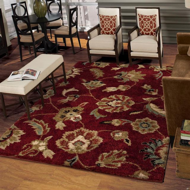 Orian Wild Weave London Rouge 7'10" x 10'10" Rug-1