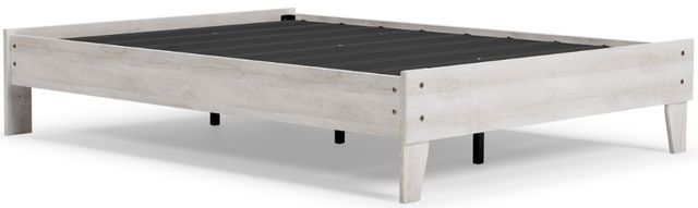 Signature Design by Ashley® Shawburn 4-Piece Whitewash/Charcoal Gray Queen Platform Bed Set-1