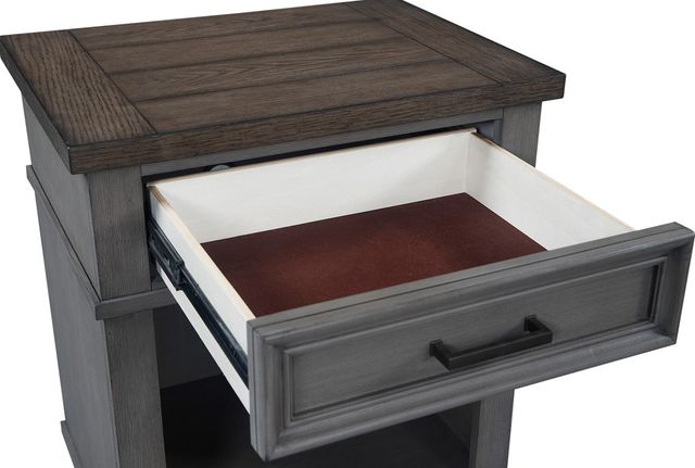 aspenhome® Caraway Aged Slate 1-Drawer Nightstand-2