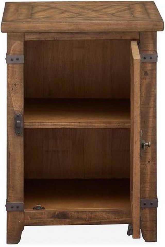 Magnussen Home® Chesterfield Farmhouse Timber Chairside End Table-1