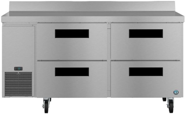 Hoshizaki Steelheart® 67" 19.97 Cu. Ft. Stainless Steel Two Section Worktop Side Mount Refrigerator with Stainless Drawers-0