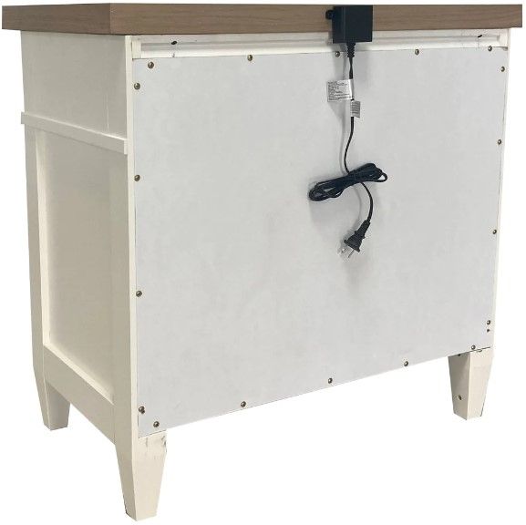 Parker House® Americana Modern Cotton Nightstand with Charging Station-3