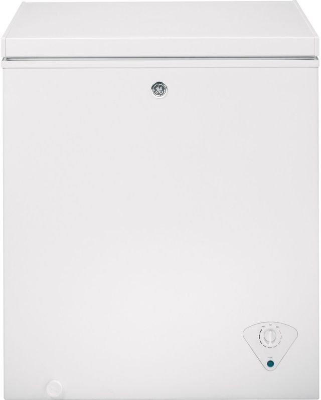 GE® 5.0 Cu. Ft. White Chest Freezer -0