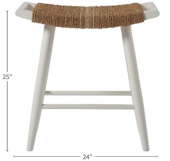 Universal Explore Home™ Escape-Coastal Living Home Sailcloth Counter Stool-2
