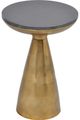 Moe's Home Collection Font Black Granite Side Table with Brass Base-0