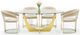 VIG Furniture Modrest Chambers Clear/Gold Dining Table-3