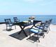 CabanaCoast® Customizable Milano Aluminum 72'' Outdoor Rectangular Dining Table-3